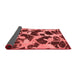 Abstract Red Modern Area Rugs