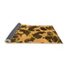 Sideview of Abstract Orange Modern Rug, abs977org