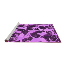 Sideview of Machine Washable Abstract Pink Modern Rug, wshabs977pnk