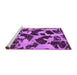 Sideview of Machine Washable Abstract Pink Modern Rug, wshabs977pnk