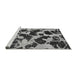 Sideview of Machine Washable Abstract Gray Modern Rug, wshabs977gry