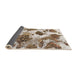 Sideview of Abstract Dark Gold Brown Modern Rug, abs978