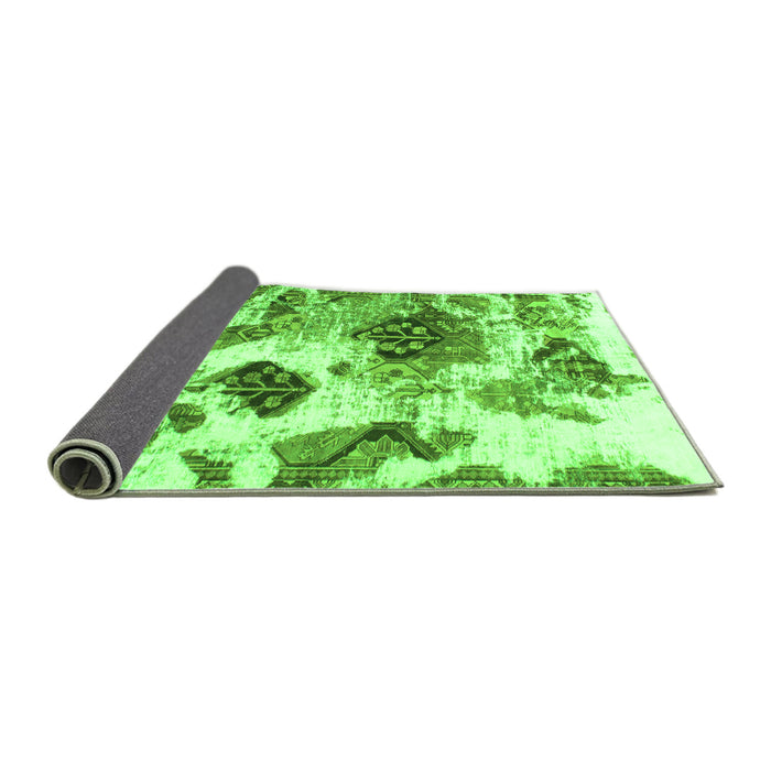 Sideview of Abstract Green Modern Rug, abs978grn