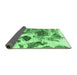 Sideview of Abstract Emerald Green Modern Rug, abs978emgrn