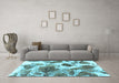 Machine Washable Abstract Light Blue Modern Rug in a Living Room, wshabs978lblu