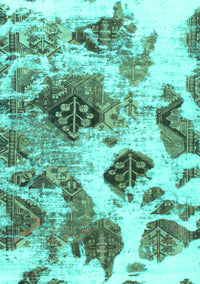 Abstract Turquoise Modern Rug, abs978turq