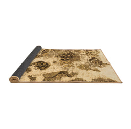 Sideview of Abstract Brown Modern Rug, abs978brn