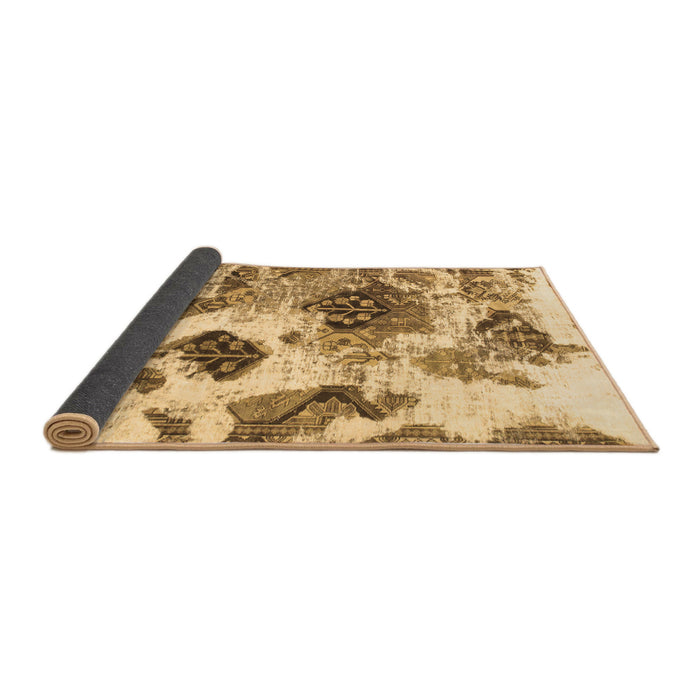 Sideview of Abstract Brown Modern Rug, abs978brn