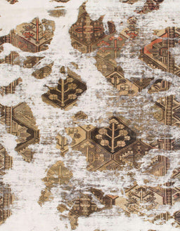Abstract Dark Gold Brown Modern Rug, abs978