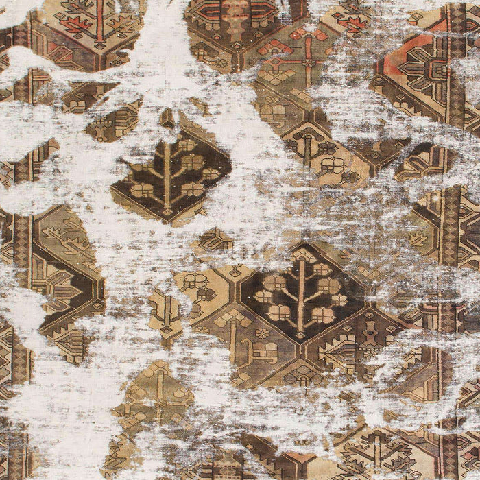 Abstract Dark Gold Brown Modern Rug, abs978