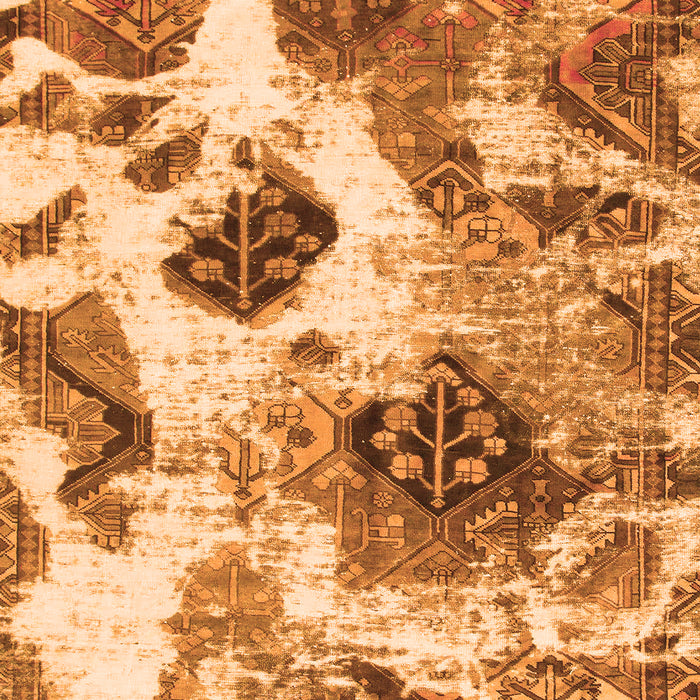 Machine Washable Abstract Orange Modern Area Rugs, wshabs978org