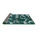 Sideview of Abstract AquaMarine Green Modern Rug, abs979