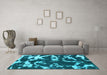 Machine Washable Abstract Light Blue Modern Rug in a Living Room, wshabs979lblu