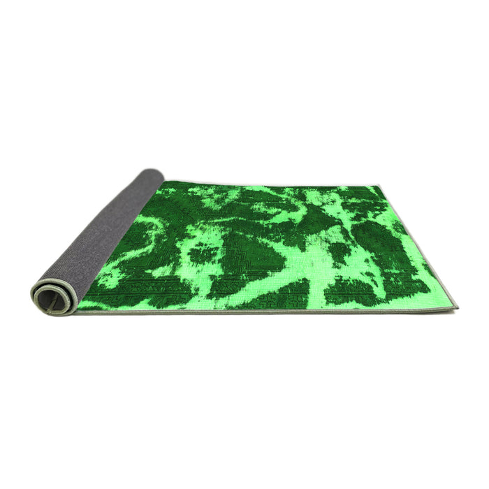 Sideview of Abstract Green Modern Rug, abs979grn
