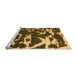 Sideview of Machine Washable Abstract Orange Modern Area Rugs, wshabs979org