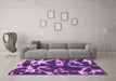 Machine Washable Abstract Pink Modern Rug in a Living Room, wshabs979pnk