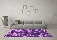 Machine Washable Abstract Pink Modern Rug, wshabs979pnk