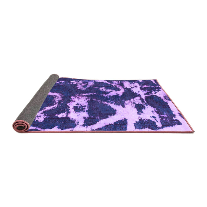 Sideview of Abstract Purple Modern Rug, abs979pur