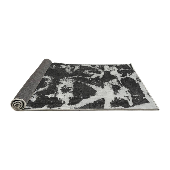 Sideview of Abstract Gray Modern Rug, abs979gry