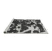 Sideview of Machine Washable Abstract Gray Modern Rug, wshabs979gry