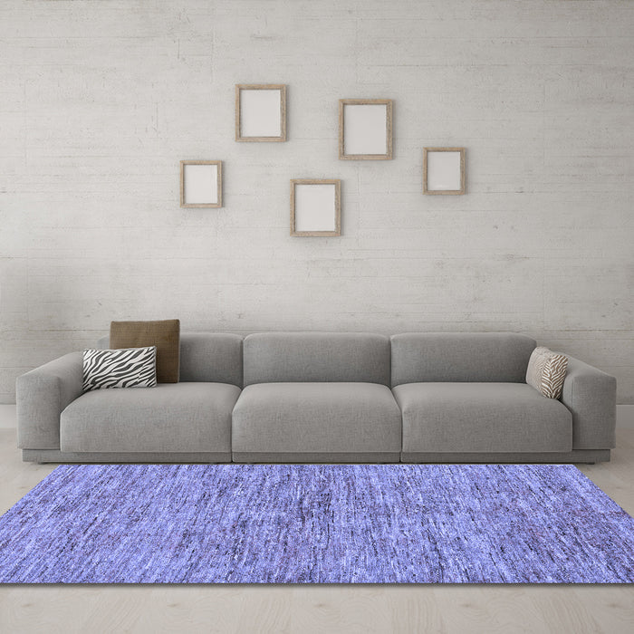 Machine Washable Abstract Blue Modern Rug in a Living Room, wshabs97blu