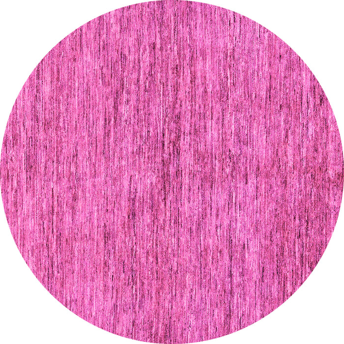 Round Abstract Pink Modern Rug, abs97pnk