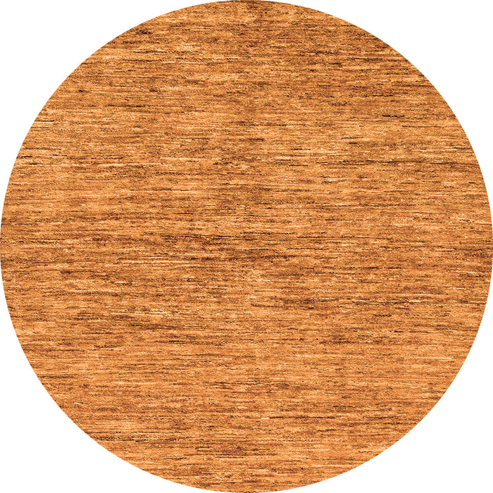 Round Abstract Orange Modern Rug, abs97org