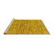 Sideview of Machine Washable Abstract Yellow Modern Rug, wshabs97yw