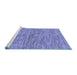 Sideview of Machine Washable Abstract Blue Modern Rug, wshabs97blu