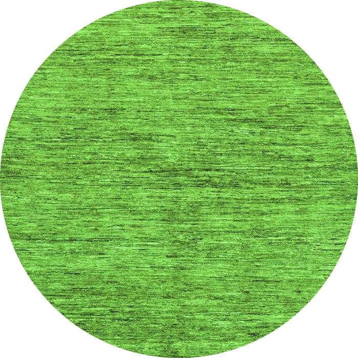 Round Abstract Green Modern Rug, abs97grn