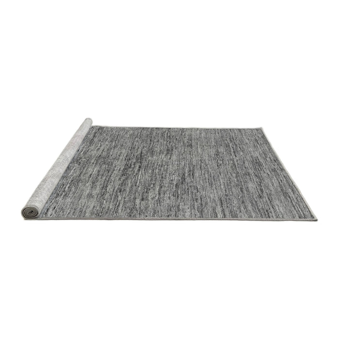 Sideview of Machine Washable Abstract Gray Modern Rug, wshabs97gry