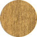 Round Abstract Brown Modern Rug, abs97brn