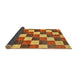 Sideview of Abstract Yellow Checkered Rug, abs98