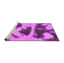 Sideview of Machine Washable Abstract Pink Modern Rug, wshabs980pnk