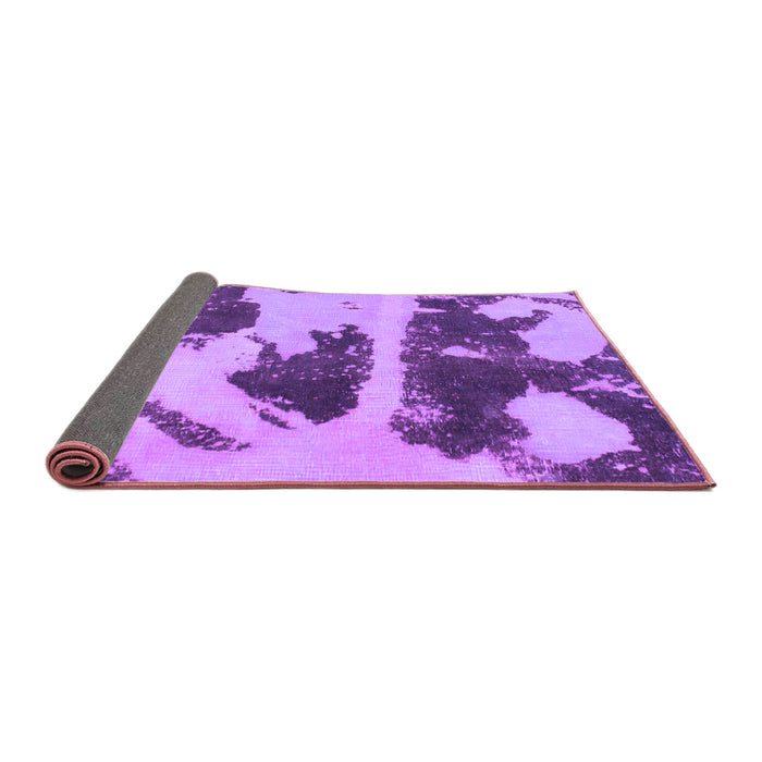 Sideview of Abstract Purple Modern Rug, abs980pur