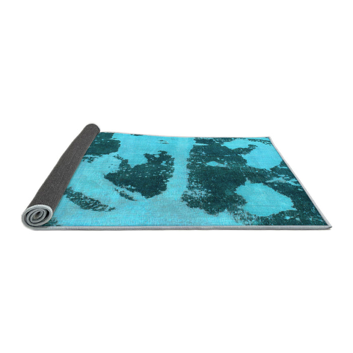 Sideview of Abstract Light Blue Modern Rug, abs980lblu