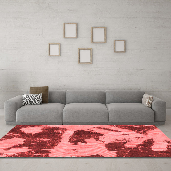 Modern Red Washable Rugs