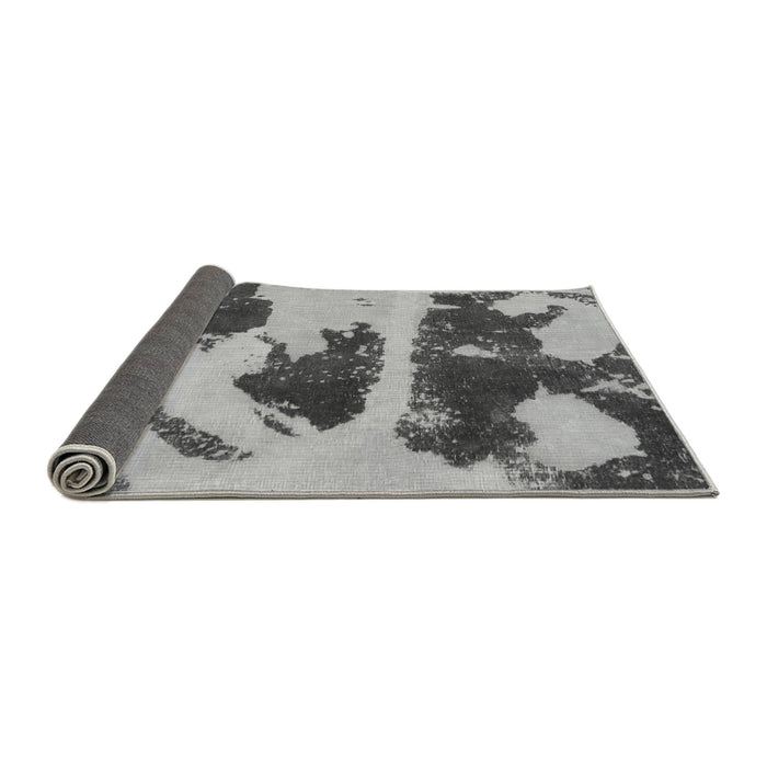 Sideview of Abstract Gray Modern Rug, abs980gry