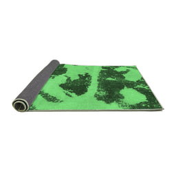 Sideview of Abstract Emerald Green Modern Rug, abs980emgrn