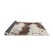 Sideview of Abstract Champagne Beige Modern Rug, abs981