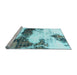 Sideview of Machine Washable Abstract Light Blue Modern Rug, wshabs981lblu