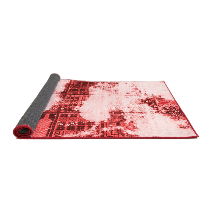 Abstract Red Modern Area Rugs
