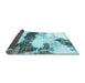 Sideview of Abstract Light Blue Modern Rug, abs981lblu