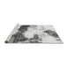 Sideview of Machine Washable Abstract Gray Modern Rug, wshabs981gry