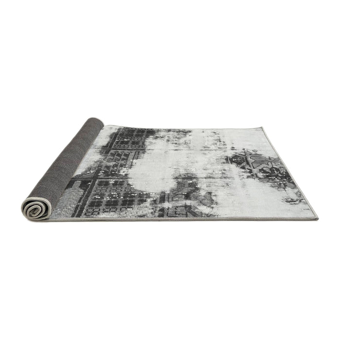 Sideview of Abstract Gray Modern Rug, abs981gry