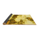 Sideview of Abstract Yellow Modern Rug, abs981yw