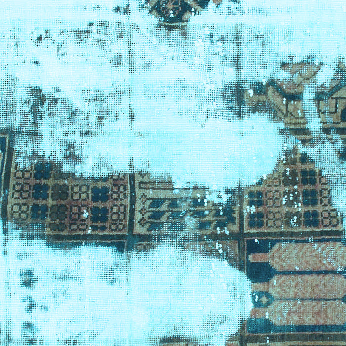 Abstract Light Blue Modern Rug, abs981lblu