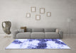 Machine Washable Abstract Blue Modern Rug in a Living Room, wshabs981blu