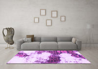 Machine Washable Abstract Purple Modern Rug, wshabs981pur