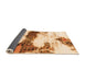 Sideview of Abstract Orange Modern Rug, abs981org